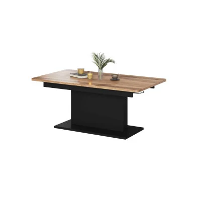 BUSETTI COFFEE TABLE, TOP - WOTAN OAK, LEG - MATTE BLACK